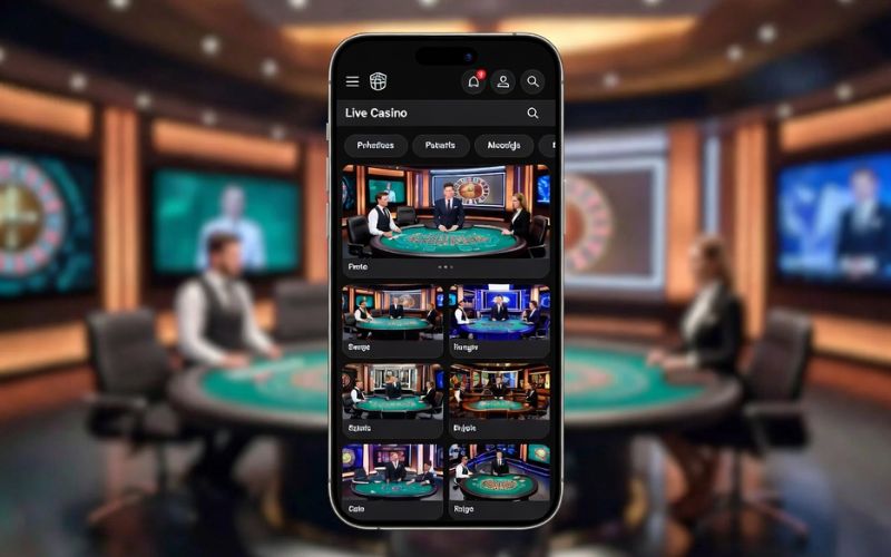 giao diện app cá cược trực tuyến hiện đại
