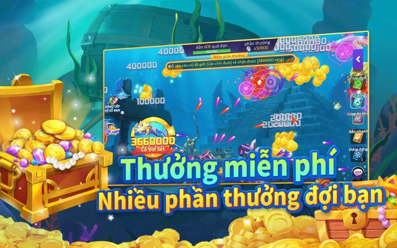 người chơi trải nghiệm bắn cá trực tuyến