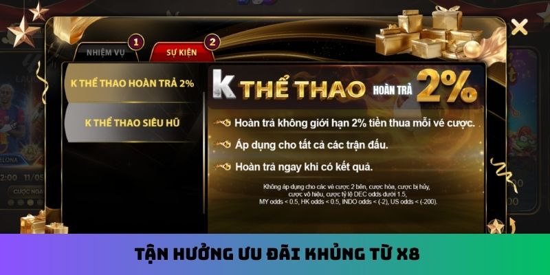 Tận hưởng ưu đãi khủng từ X8